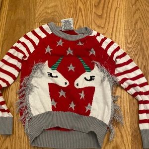 unicorn holiday sweater